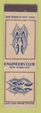 Matchbook Cover - Engineers' Club New York City