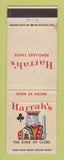 Matchbook Cover - Harrah's Casino Reno Lake Tahoe NV WEAR