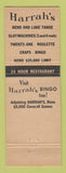 Matchbook Cover - Harrah's Casino Reno Lake Tahoe NV WEAR