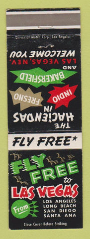 Matchbook Cover - Hacienda Motels Las Vegas NV Fresno CA Indio Bakersfield