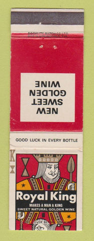 Matchbook Cover - Royal King Golden Wine South Africa