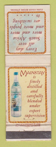 Matchbook Cover - Mainstay Rum South Africa WEAR
