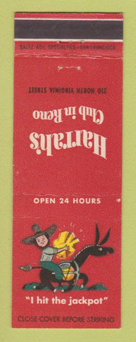 Matchbook Cover - Harrah's Casino Reno NV