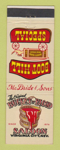 Matchbook Cover - Bucket of Blood Saloon Virginia City NV