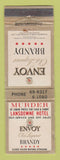 Matchbook Cover - Envoy Brandy Liquor Landsdowne Hotel South Africa WEAR