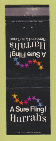 Matchbook Cover - Harrah's CAsino Reno Lake Tahoe NV