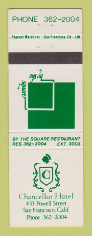 Matchbook Cover - Chancellor Hotel San Francisco CA