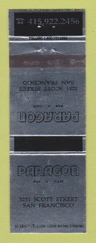 Matchbook Cover - Paragon San Francisco CA bar cafe