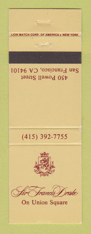Matchbook Cover - Sir Francis Drake Hotel San Francisco CA