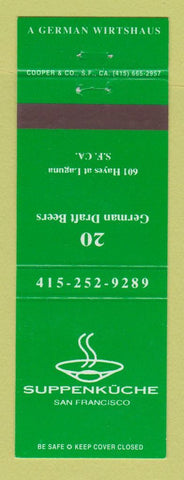 Matchbook Cover - Suppenkuche San Francisco CA German Wirthaus