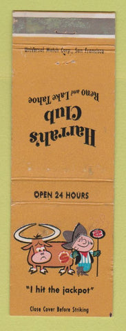 Matchbook Cover - Harrah's CAsino Reno Lake Tahoe NV WORN
