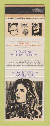 Matchbook Cover - Pan Am New Zealand Movies Date With a Lonely Girl WORN