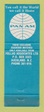 Matchbook Cover - Pan Am New Zealand Movies Date With a Lonely Girl WORN