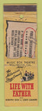 Matchbook Cover - Life With Father Movie WORN