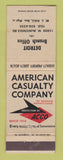 Matchbook Cover - American Casualty Insurance Detroit MI