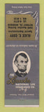 Matchbook Cover - Lincoln National Life Insurance Alice Cory Detroit MI