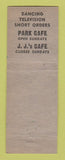 Matchbook Cover - JJ's Cafe Park Cafe Toledo OH