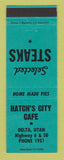 Matchbook Cover - Hatch's City Cafe Delta UT