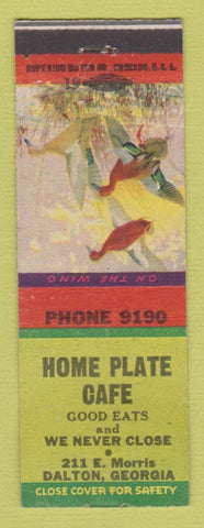 Matchbook Cover - Home Plate Cafe Dalton GA