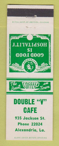 Matchbook Cover - Double V Cafe Alexandria VA
