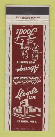 Matchbook Cover - Lloyd's Cafe Corinth MS