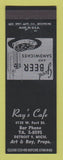 Matchbook Cover - Ray's Cafe Detroit MI