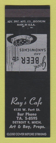 Matchbook Cover - Ray's Cafe Detroit MI