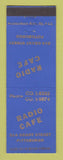 Matchbook Cover - Radio Cafe Pittsburgh PA