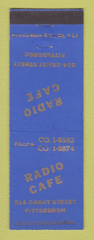 Matchbook Cover - Radio Cafe Pittsburgh PA