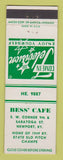 Matchbook Cover - Bess' Cafe Newport KY Softball Champs