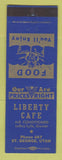 Matchbook Cover - Liberty Cafe St George UT
