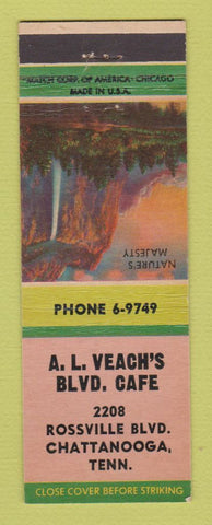 Matchbook Cover - AL Veach's Blvd Cafe Chattanooga TN