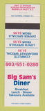 Matchbook Cover - Big Sam's Diner Murrells Inlet SC