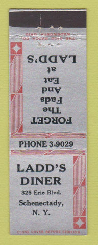 Matchbook Cover - Ladd's Diner Schenectady NY