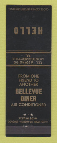Matchbook Cover - Bellevue Diner Montgomeryville PA