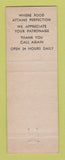 Matchbook Cover - Bellevue Diner Montgomeryville PA
