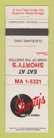 Matchbook Cover - Shorty's Delux Diner Cleveland OH WEAR