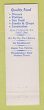 Matchbook Cover - Tioga Diner Overbrook  Diner Philadelphia PA