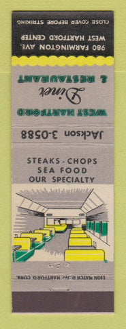 Matchbook Cover - West Hartford Diner Restaurant CT