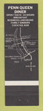 Matchbook Cover - Penn Queen Diner Pennsauken NJ