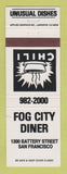 Matchbook Cover - Fog City Diner San Francisco CA
