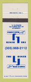 Matchbook Cover - LJ Diner Margate FL