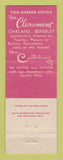 Matchbook Cover - Claremont Oakland Berkeley CA WEAR