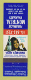 Matchbook Cover - Pharmacie Montreal QC girlie Vichy Drink