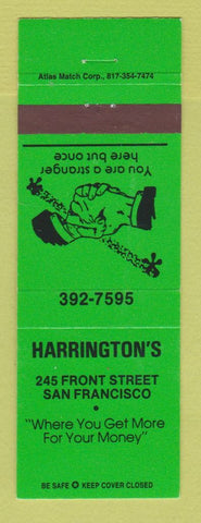 Matchbook Cover - Harrington's San Francisco CA