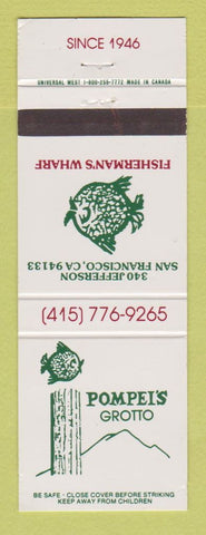 Matchbook Cover - Pompei's Grotto San Francisco CA WEAR