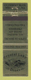 Matchbook Cover - Crystal Lake Diner Westmont NJ WEAR #1