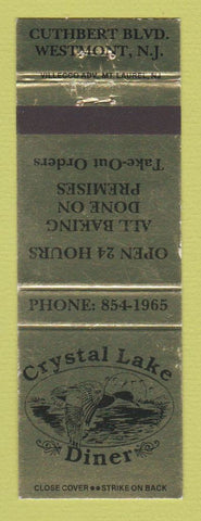 Matchbook Cover - Crystal Lake Diner Westmont NJ WEAR #1
