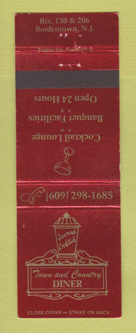 Matchbook Cover - Town and Country Diner Bordentown NJ