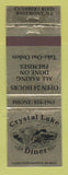 Matchbook Cover - Crystal Lake Diner Westmont NJ WORN #2